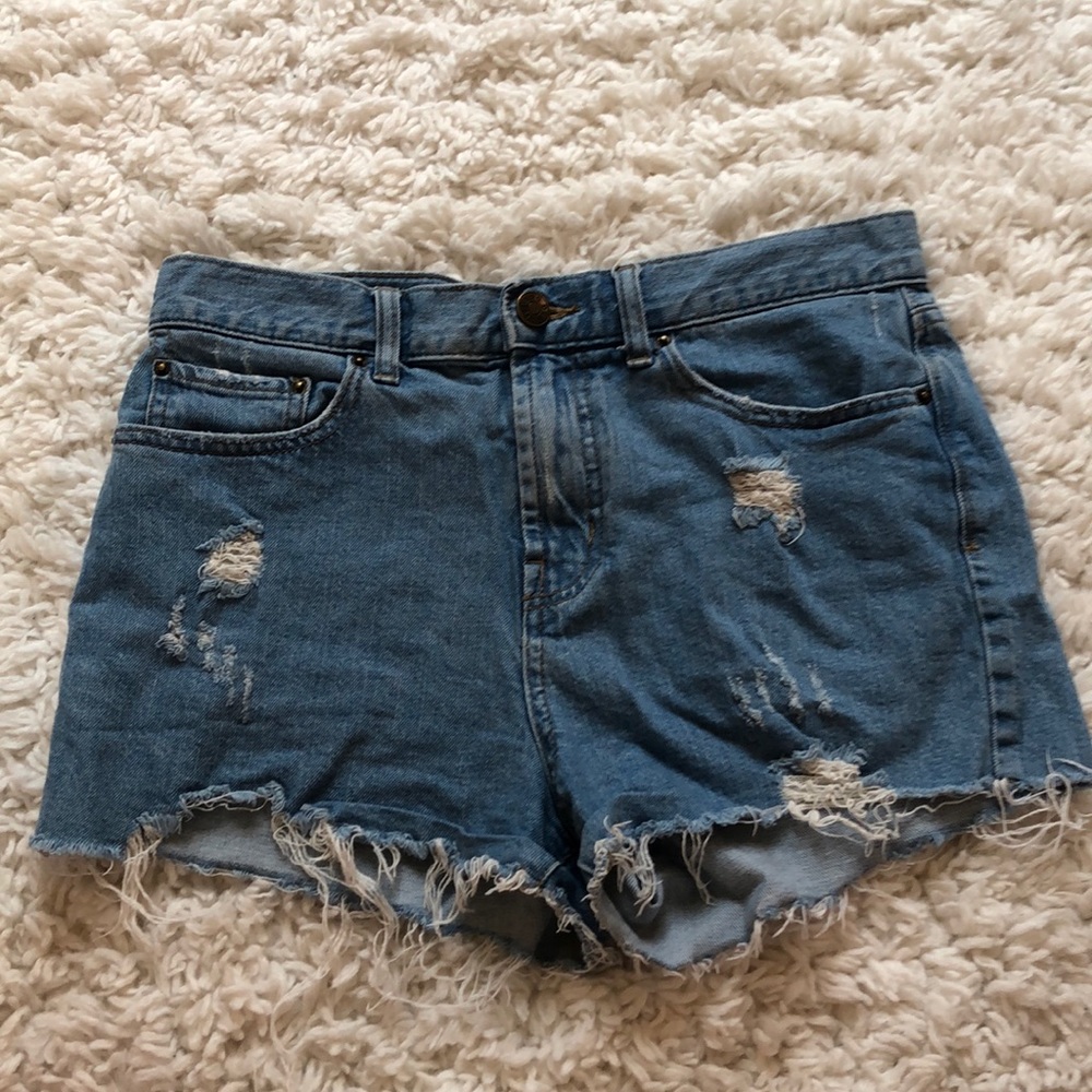 High waisted cute jean shorts